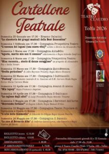 Tolfa: al Teatro Claudio ricca stagione teatrale