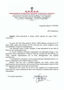 Il maltempo pregiudica la raccolta: annullata Broccoletti in Piazza ad Anguillara