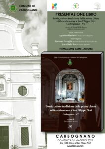 Carbognano: “Storia, culto e tradizione della prima chiesa edificata in onore a San Filippo Neri”