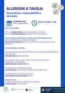 Allergeni a Tavola: il 25 maggio con Asl Roma 4 incontro a Civitavecchia