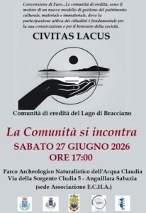 Civitas Lacus: nuovo incontro il 27 giugno al Parco Archeologico Naturalistico dell’Acqua Claudia