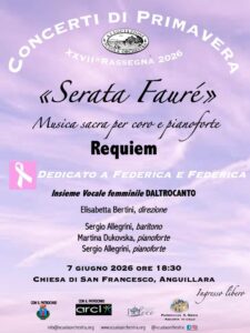 “Serata Fauré” il 7 giugno ad Anguillara