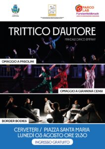 Cerveteri: il 3 agosto Mandala Dance Company presenta “Trittico d’autore”