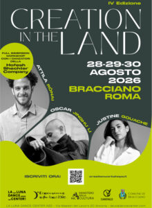 Dancescreen in the land 2026: “Respiro al centro” dal 27 agosto al 25 ottobre