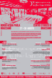 DANCESCREEN IN THE LAND 2026 inaugura a Bracciano quattro giorni di danza, paesaggio e creazione contemporanea