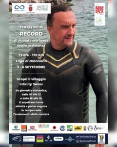 Marco Fratini: In corso tentativo record mondiale a nuoto nel lago di Bracciano