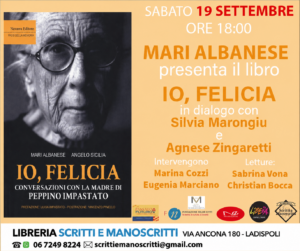 Libreria Scritti e Manoscritti presenta “Io Felicia, conversazioni con la madre di Peppino Impastato”